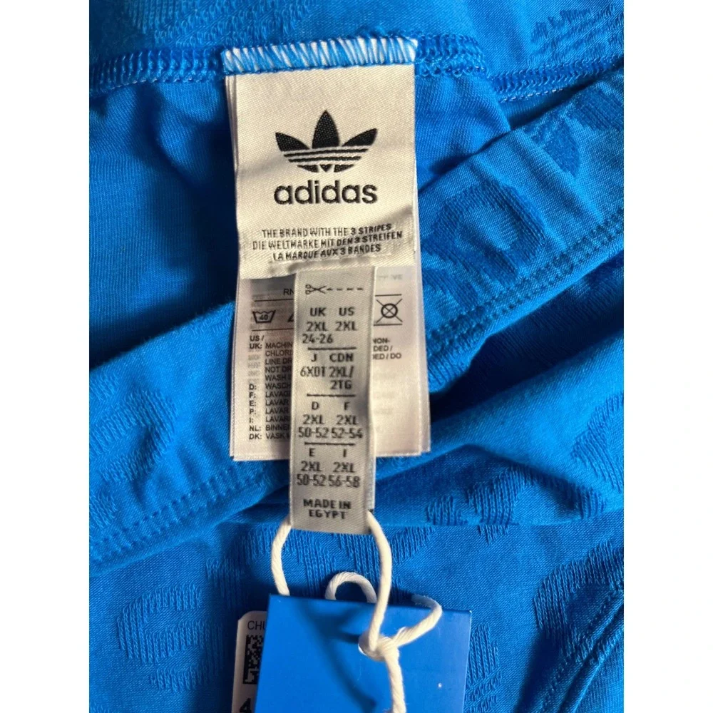 Adidas Woman's Terrot Hipster Panties Flex Cotton Blue Logo‎ Size 2XL XXL